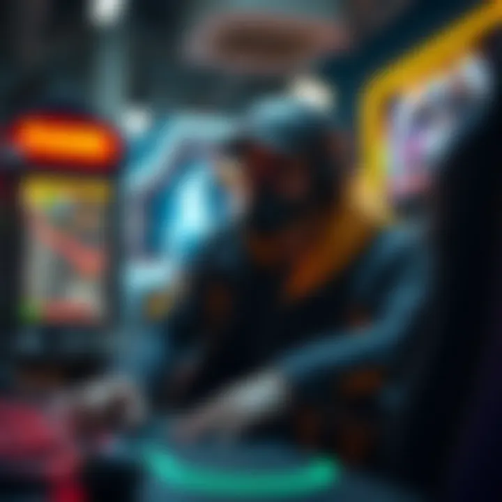 Blockchain Technology in Gaming Visual representation of blockchain technology integration in gaming