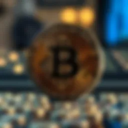 Symbolic representation of Bitcoin logo's design elements