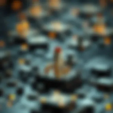 Visual representation of blockchain components and their interactions