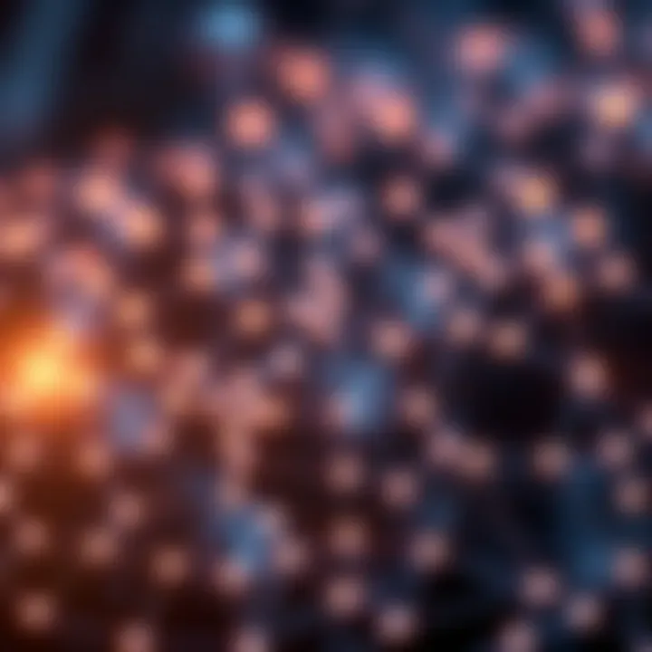 Blockchain Technology Visualization Digital representation of blockchain technology connecting various nodes