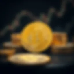 Conceptual representation of cryptocurrency