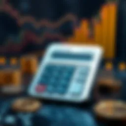 Conceptual representation of a cryptocurrency liquidation calculator