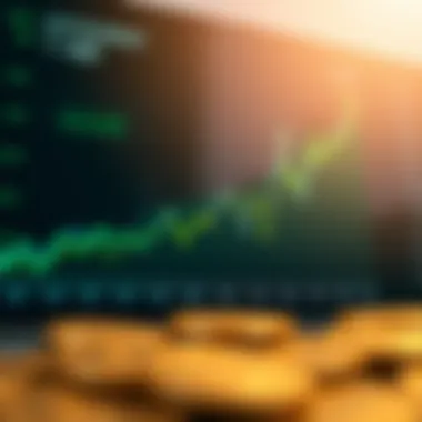 Graph showing market trends in cryptocurrencies over time