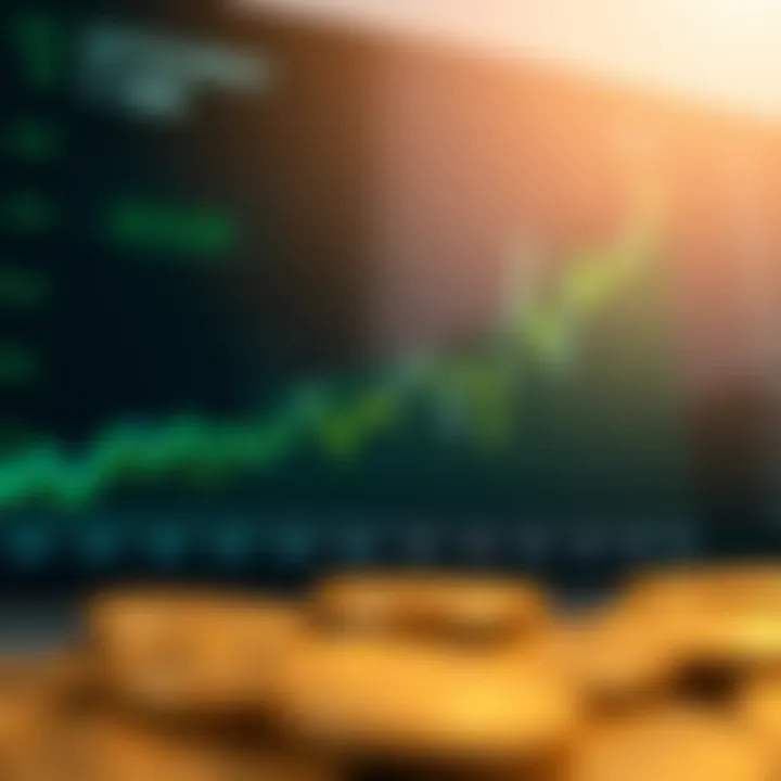 Graph showing market trends in cryptocurrencies over time