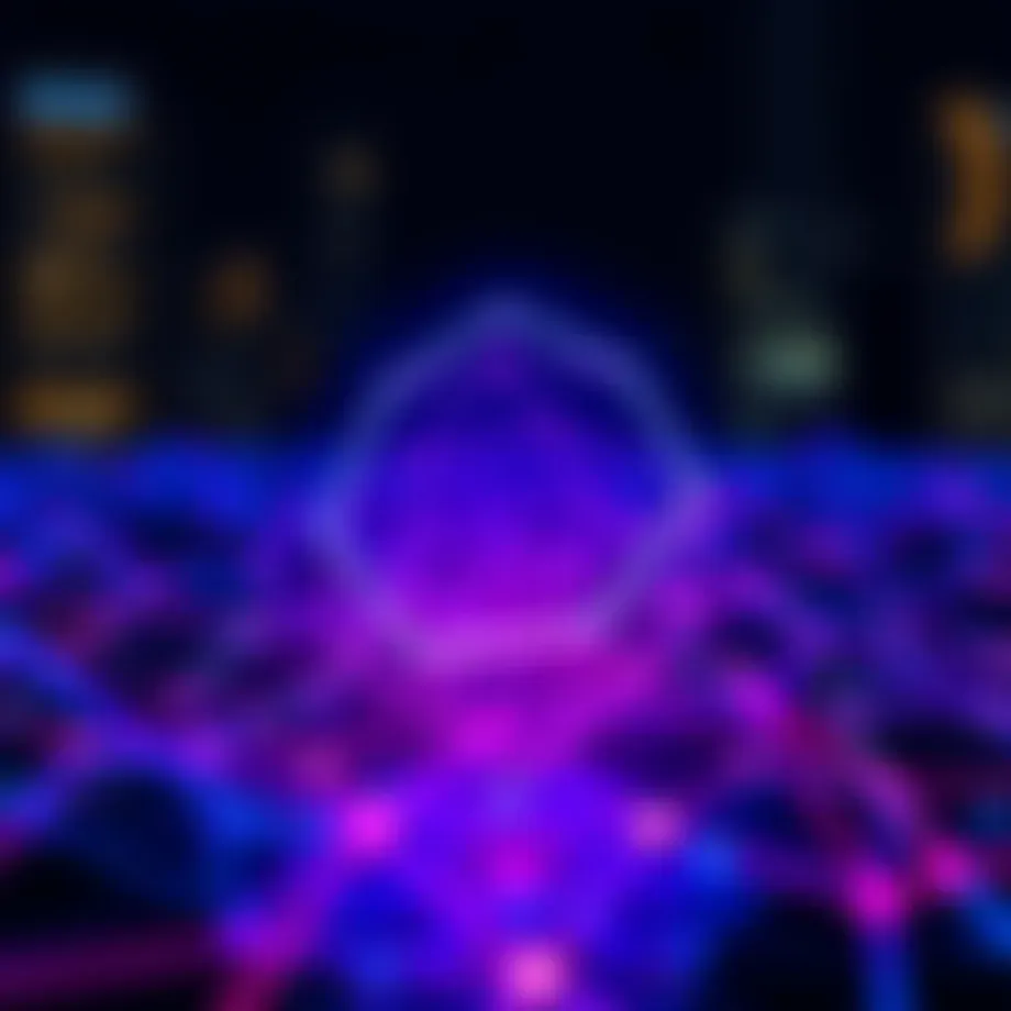 Visual representation of blockchain technology concept