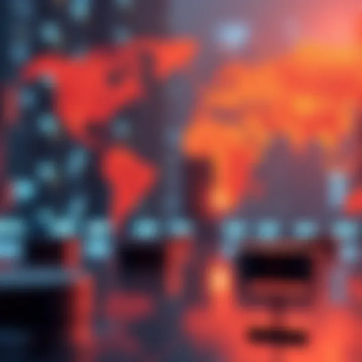 A futuristic representation of the potential impact of Ethereum on global economies