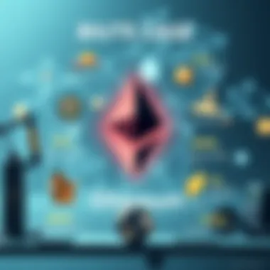 An infographic showcasing various use cases of Ethereum in different industries