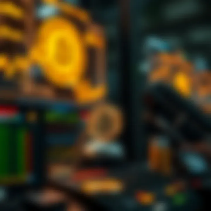 Concept of future trading in cryptocurrency