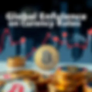 An infographic depicting the impact of global economic changes on currency values