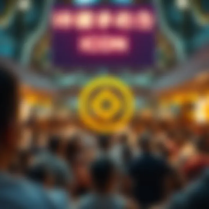 A graphic illustrating the community engagement and support surrounding Icon Coin