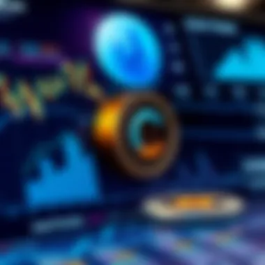 An illustration depicting market trends and data analytics related to Icon Coin