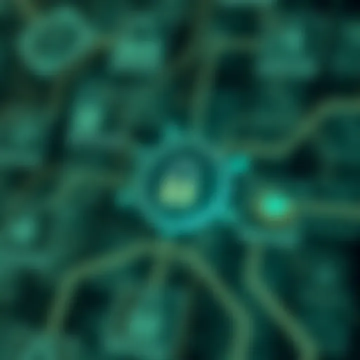 Diagram illustrating blockchain technology and its connection to identity security