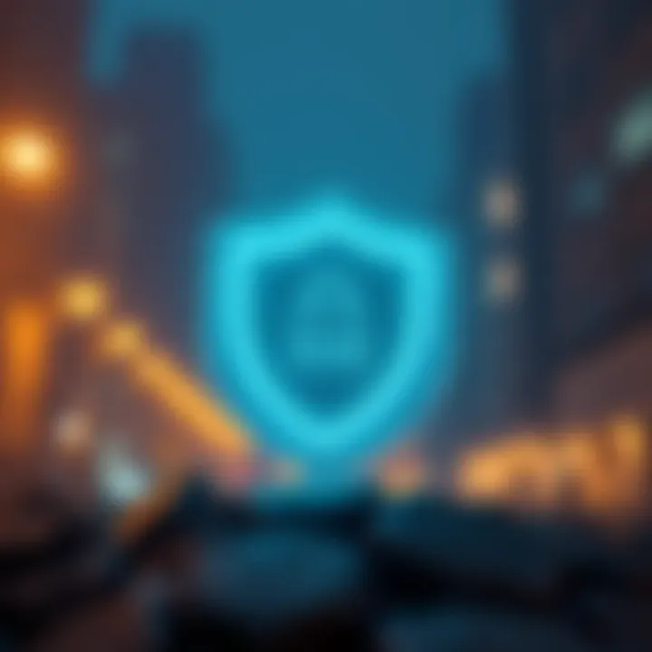 A security shield symbolizing the safety features of Kanga