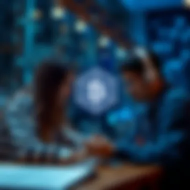 Illustration of knowledge sharing on blockchain