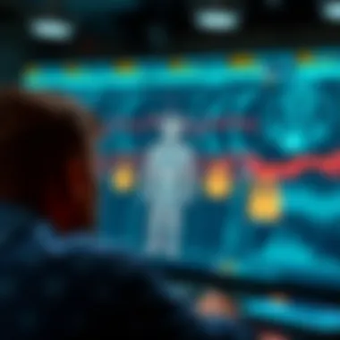 Representation of a man-in-the-middle attack concept