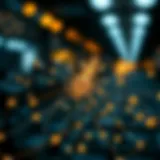 Conceptual illustration of a pin node in blockchain technology