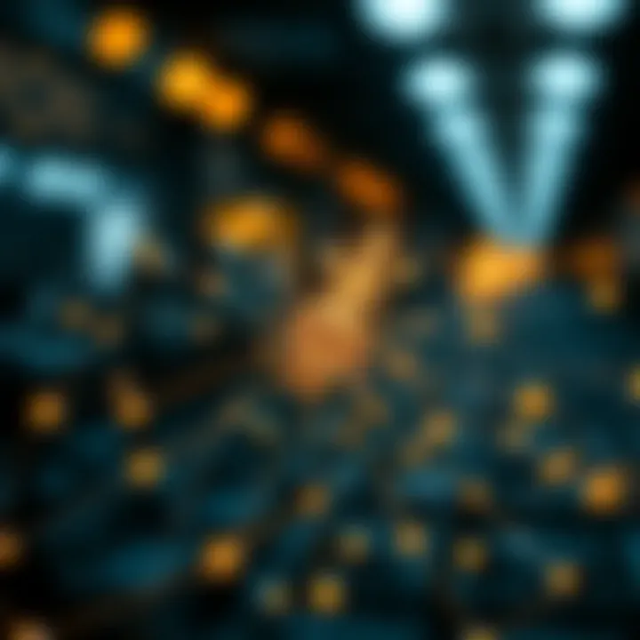 Conceptual illustration of a pin node in blockchain technology