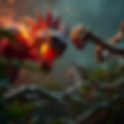 Dynamic confrontation between plants and undead