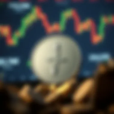 Tether Logo in Cryptocurrency Market Context Tether logo with cryptocurrency market background