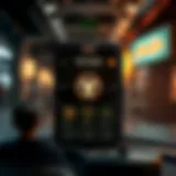 Illustration of the TON Wallet interface showcasing its features