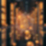 An abstract representation of blockchain technology