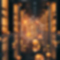 An abstract representation of blockchain technology