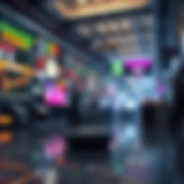 A graphical depiction of cryptocurrency market trends